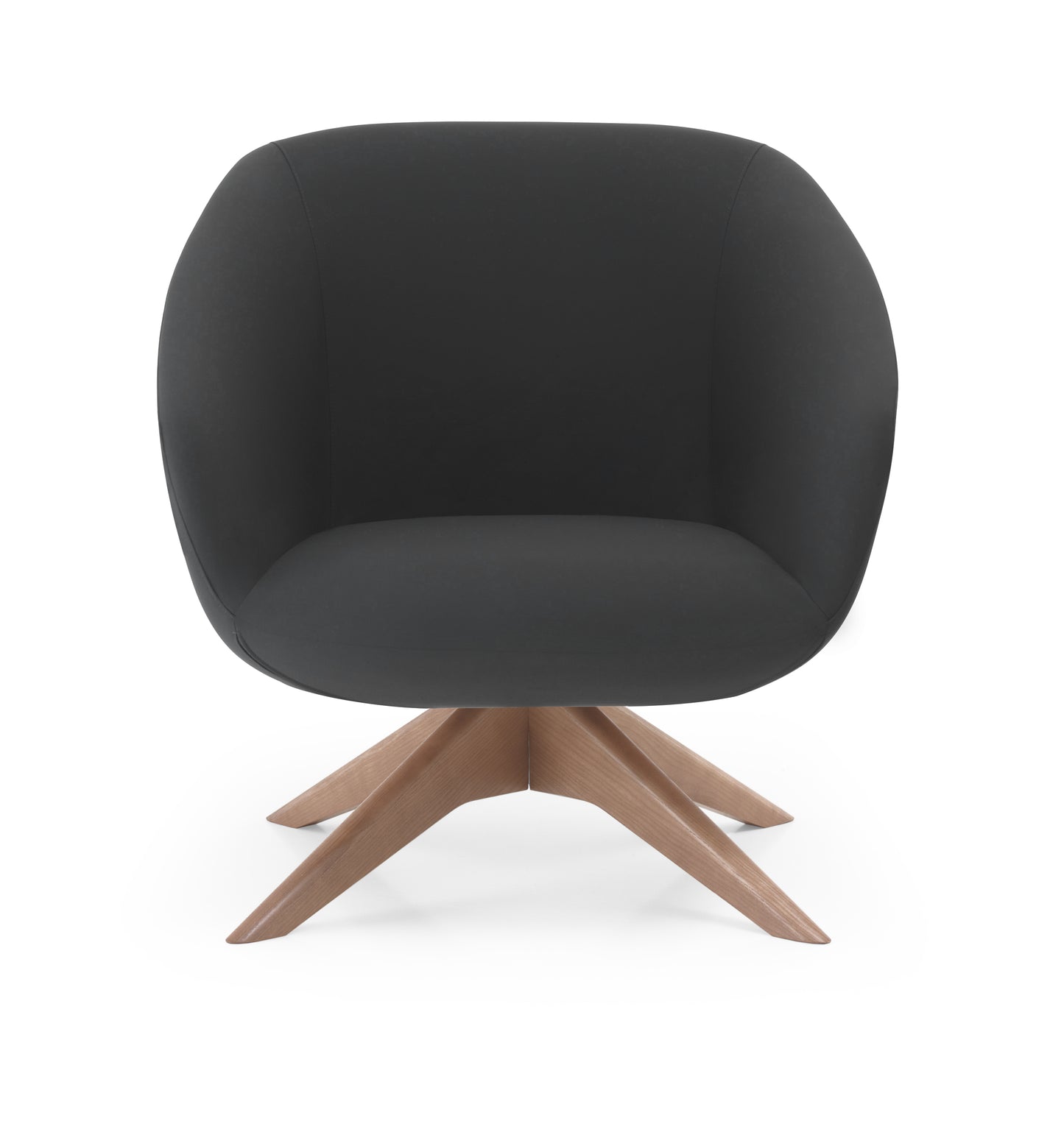 Sillón Breck Lounge Patas Madera con Base Giratoria