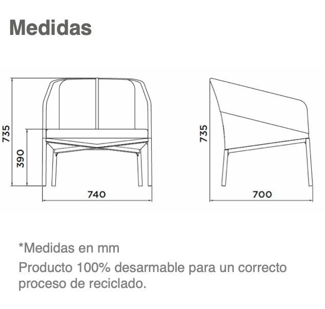 Sillón Demoiselle 1 Plaza