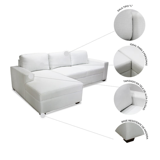 Sala en L Kubo Beige