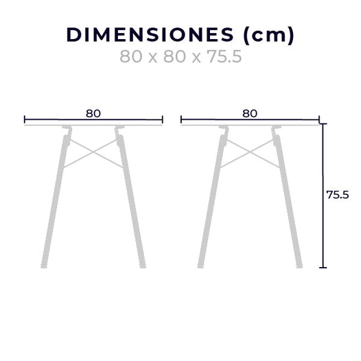 Mesa de Comedor Circular Oslo T8 Nogal