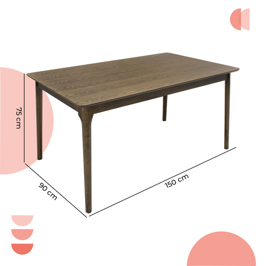 Mesa de Comedor Rectangular Madeira Chapa 150