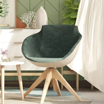 Sillón Tula Patas Madera con Base Giratoria