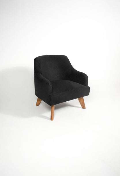 Silla Mini Edna/Negra Terciopelo