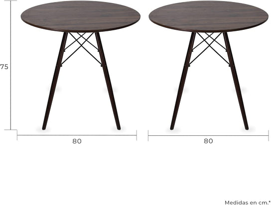 Mesa de Comedor Circular Oslo 80cm