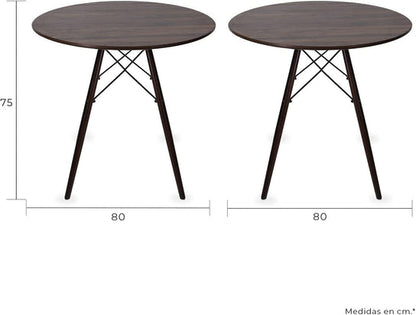 Mesa de Comedor Circular Oslo 80cm