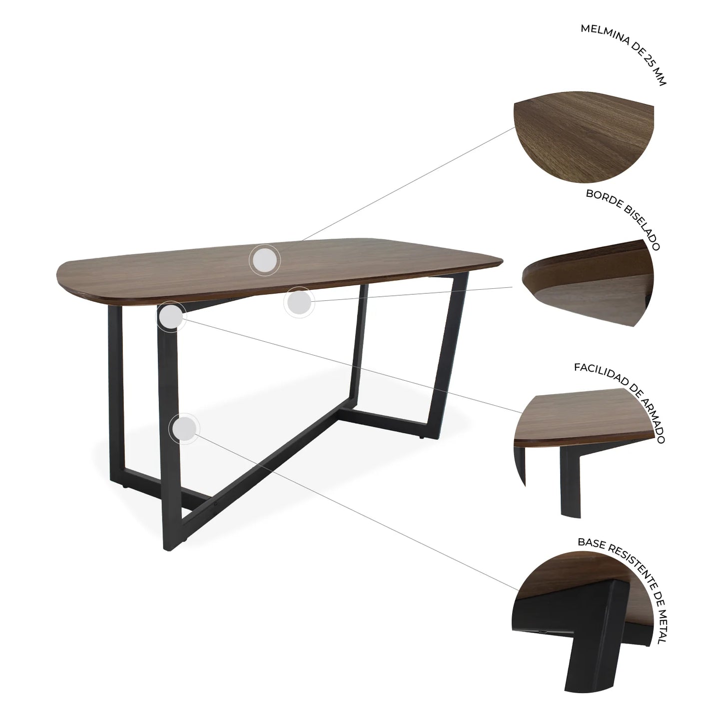 Mesa Comedor Rectangular Amalfi 160X90