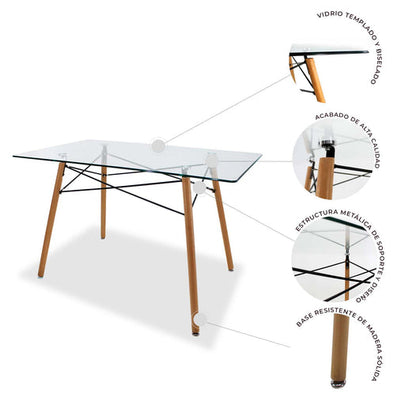 Mesa de Comedor Rectangular Oslo T5