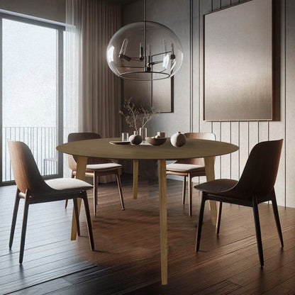 Mesa de Comedor Circular Madeira Chapa 110