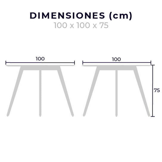 Mesa de Comedor Circular Frankfurt 100cm