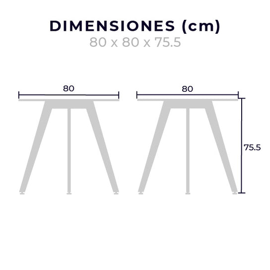 Mesa de Comedor Circular Frankfurt 80cm