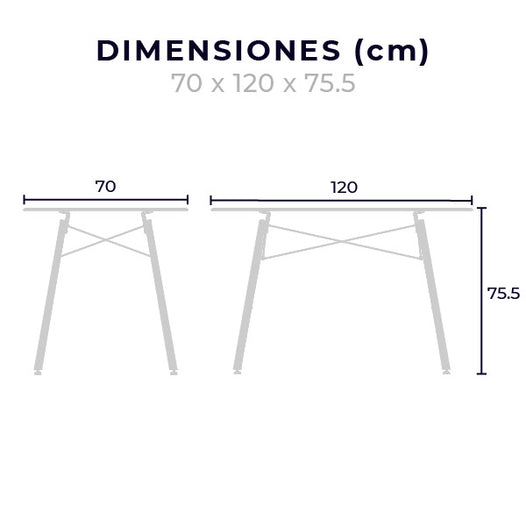 Mesa de Comedor Rectangular T5 Nogal