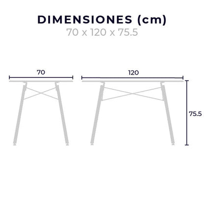 Mesa de Comedor Rectangular T5 Nogal