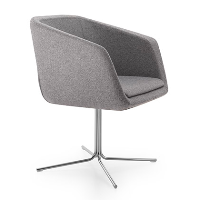 Sillón Meg Base Patas Acero Cromado